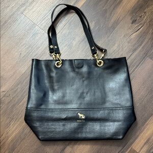 Emma Fox Black Leather Tote